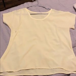 Nordstrom sheer yellow top
